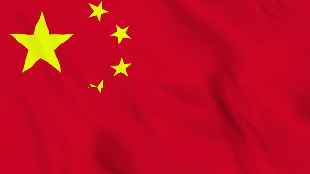 realistic China, People's Republic of China waving flag. smooth 4k video seemless loop 