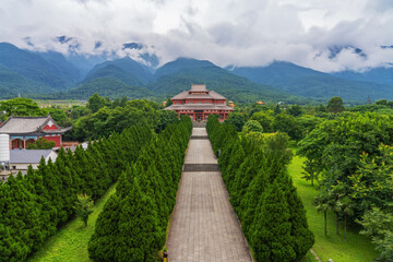 Ancient buildings and tourist attractions in Santa Park, Dali City, Yunnan Province, China