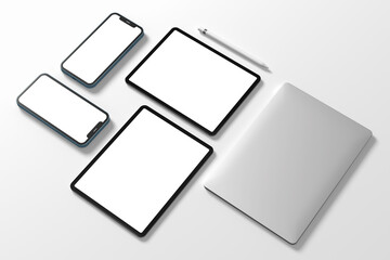 Blank Multi Device website Mockup