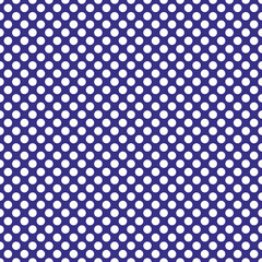 Tile vector pattern with white polka dots on dark blue background for decoration wallpaper