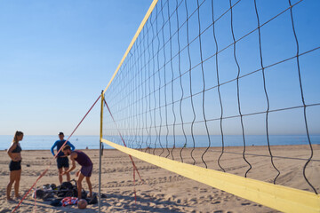 beach volleyball match preparation and training
