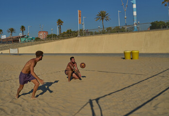 Obraz premium Volleyball match on the beach