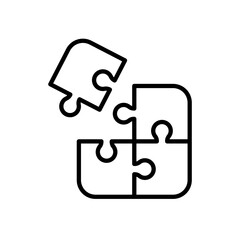 Puzzle - ikona wektorowa