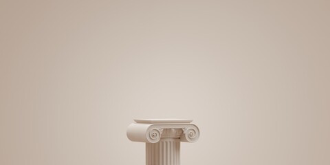 3d podium classic luxury cosmetics background for branding and product presentation. 3d rendering illustration.