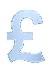 symbol British pound on white background. Isolated 3D illustration