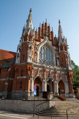 Naklejka na ściany i meble St. Joseph's Church Kraków (Parish of Saint Joseph or Église Saint-Joseph). Catholic church on Podgorski Square, in the Podgorze district of Krakow, Poland.
