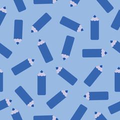 stationery vector blue pencil seamless pattern