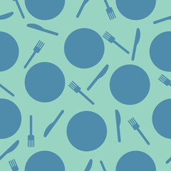 seamless pattern minimalistic cutlery vector