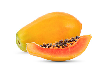 Papaya isolated on white