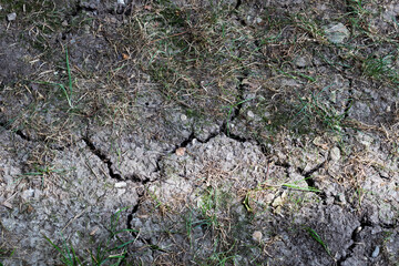 dry cracked land draught in Europe