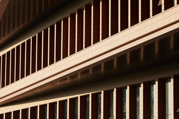 Naklejka premium Abstract Architectural Lines and Shadows, Modern Building Detail Background