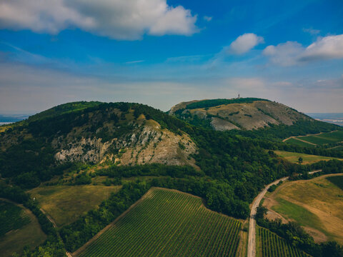 Pollauer Gebirge - P&aacute;lavsk&eacute; vrchy - in S&uuml;dm&auml;hren von oben