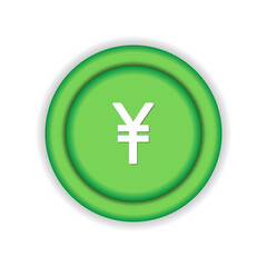 Japanese yen currency symbol vector.