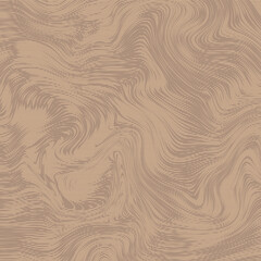 Abstract brown liquid background with marbled texture. Rough weave pattern for printing on textiles and paper. Wavy swirls and curled braided shapes. Bamboo canvas wallpaper. Vector illustration