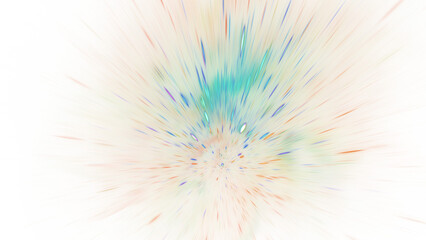 Fototapeta premium Abstract gold and green blurred sparkles. Fantastic holiday background. Digital fractal art. 3d rendering.