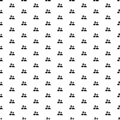 Square seamless background pattern from geometric shapes. The pattern is evenly filled with big black group symbols. Vector illustration on white background
