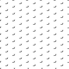 Square seamless background pattern from geometric shapes. The pattern is evenly filled with big black caterpillar symbols. Vector illustration on white background