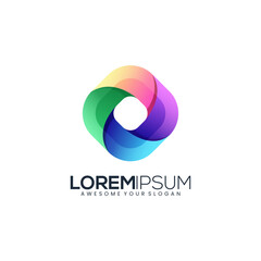 Obraz premium Modern abtsract colorful gradient logo