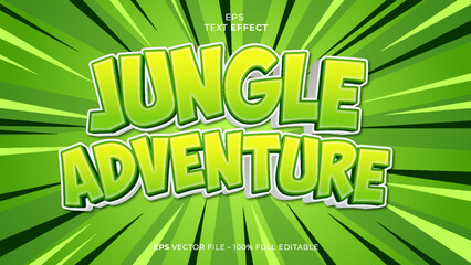 Editable jungle adventure text effect