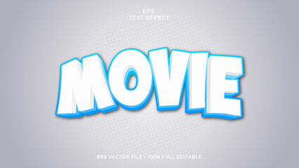 Editable movie text effect