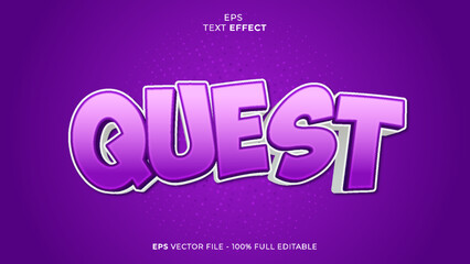 Editable quest text effect