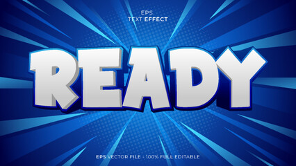 Editable ready text effect