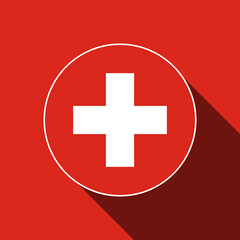 Country Switzerland. Switzerland flag. Vector illustration.