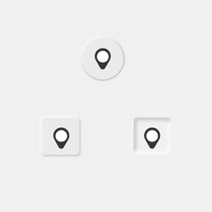 Neomorphic location icon button