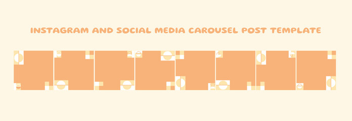Social media carousel post template