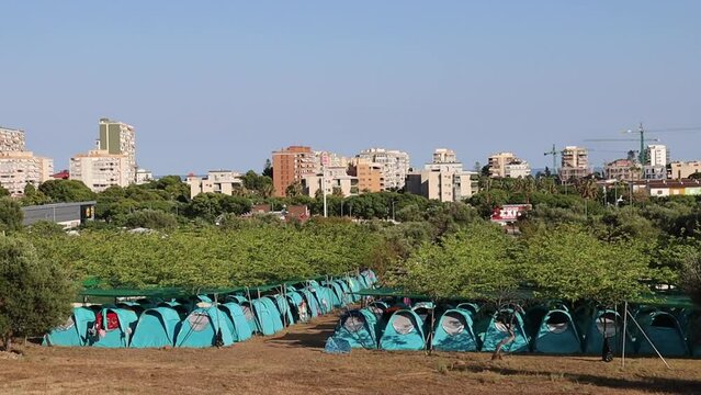 Zona de acampada del FIB "Festival Internacional de Benicasim".