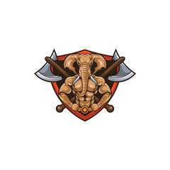 elephant mascot logo design vector illustration. can be used for the purposes of esport logos, streamer, etc.