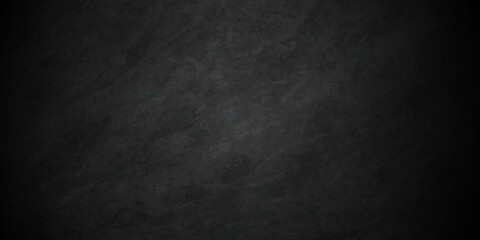Blackboard and chalkboard grunge backdrop texture background. Vector Black stone concrete texture background anthracite panorama. Panorama dark grey black slate background or texture. © MdLothfor
