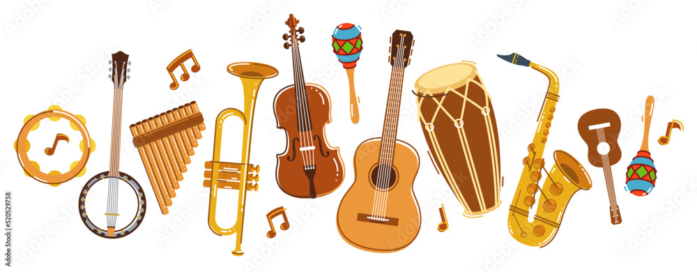 Sticker latin music band salsa vector flat illustration isolated over white background, live sound festival 