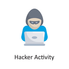 Hacker Activity vector flat Icon Design illustration. Miscellaneous Symbol on White background EPS 10 File