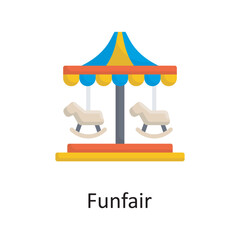 Funfair vector flat Icon Design illustration. Miscellaneous Symbol on White background EPS 10 File