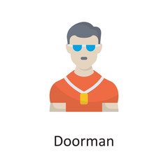 Doorman vector flat Icon Design illustration. Miscellaneous Symbol on White background EPS 10 File