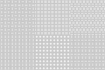 Seamless ethnic ornaments collection. Checks, squares, rectangles, crosses patterns. Geometrical backgrounds set. Tribal images kit. Ethnical motif. Folk prints. Geometric backdrops. Abstract vectors.