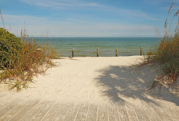 Access to a beach on Anna Maria Island, Florida