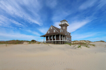 Oregon Inlet life-saving station on Pea Island, North Carolina