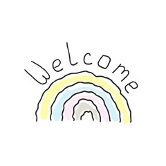 welcome in doodle style