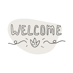 welcome in doodle style