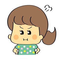 怒ってる女の子