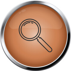 Realistic colored search button clip art