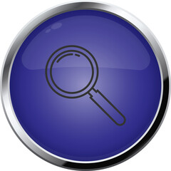 Realistic colored search button clip art