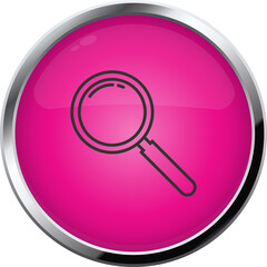 Realistic colored search button clip art