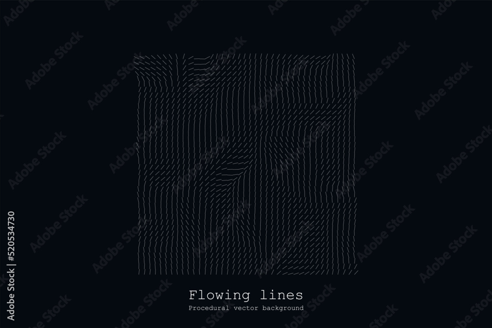 Poster abstract line matrix pattern. noise flow dynamic.