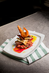 Robalo com Brás de Legumes