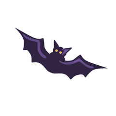 Obraz premium A vector abstract bat with spread wings on a white background is isolated. The bat can be used for seasonal Halloween design