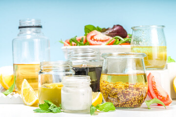 Variety of sauces and salad dressings