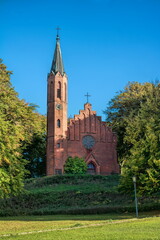 sassnitz, deutschland - st.-johannis-kirche im stadtpark